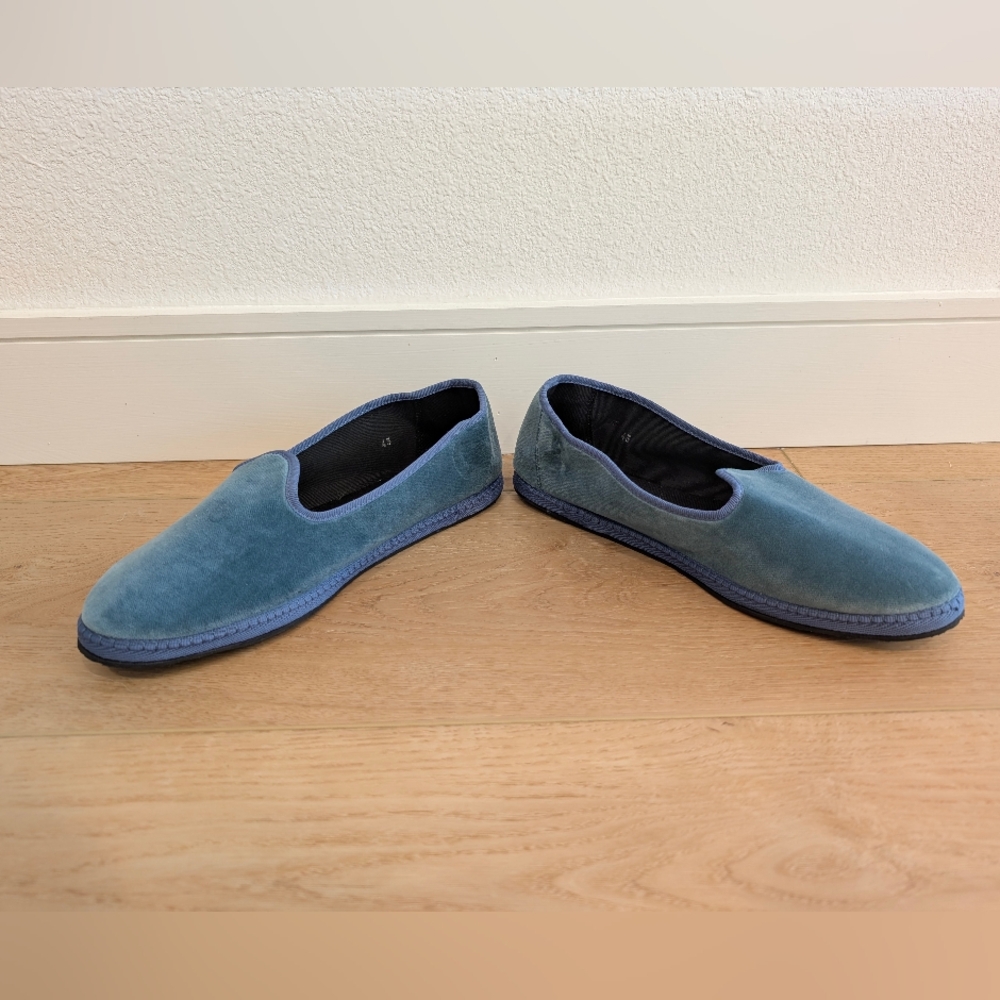 Men's Blue Suede Slip-On Shoes
